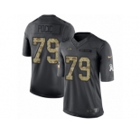 Men's Nike Seattle Seahawks #79 Ethan Pocic Limited Black 2016 Salute to Service NFL Jersey