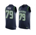 Men's Nike Seattle Seahawks #79 Ethan Pocic Limited Steel Blue Player Name & Number Tank Top NFL Jersey