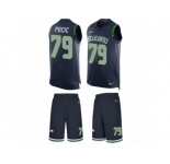 Men's Nike Seattle Seahawks #79 Ethan Pocic Limited Steel Blue Tank Top Suit NFL Jersey