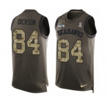 Men's Nike Seattle Seahawks #84 Ed Dickson Limited Green Salute to Service Tank Top NFL Jersey