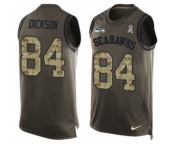 Men's Nike Seattle Seahawks #84 Ed Dickson Limited Green Salute to Service Tank Top NFL Jersey