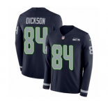 Men's Nike Seattle Seahawks #84 Ed Dickson Limited Navy Blue Therma Long Sleeve NFL Jersey