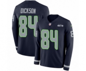 Men's Nike Seattle Seahawks #84 Ed Dickson Limited Navy Blue Therma Long Sleeve NFL Jersey