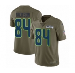 Men's Nike Seattle Seahawks #84 Ed Dickson Limited Olive 2017 Salute to Service NFL Jersey