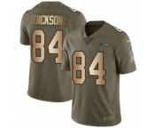 Men's Nike Seattle Seahawks #84 Ed Dickson Limited Olive Gold 2017 Salute to Service NFL Jersey