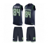 Men's Nike Seattle Seahawks #84 Ed Dickson Limited Steel Blue Tank Top Suit NFL Jersey