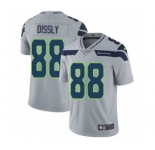 Men's Nike Seattle Seahawks #88 Will Dissly Grey Alternate Vapor Untouchable Limited Player NFL Jersey