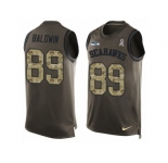 Men's Nike Seattle Seahawks #89 Doug Baldwin Limited Green Salute to Service Tank Top NFL Jersey