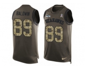 Men's Nike Seattle Seahawks #89 Doug Baldwin Limited Green Salute to Service Tank Top NFL Jersey