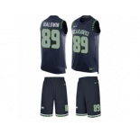 Men's Nike Seattle Seahawks #89 Doug Baldwin Limited Steel Blue Tank Top Suit NFL Jersey