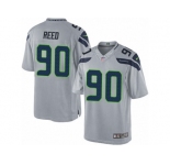 Men's Nike Seattle Seahawks #90 Jarran Reed Limited Grey Alternate NFL Jersey