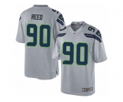 Men's Nike Seattle Seahawks #90 Jarran Reed Limited Grey Alternate NFL Jersey