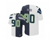 Men's Nike Seattle Seahawks #90 Jarran Reed Limited Team Road Two Tone NFL Jersey