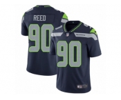 Men's Nike Seattle Seahawks #90 Jarran Reed Vapor Untouchable Limited Steel Blue Team Color NFL Jersey