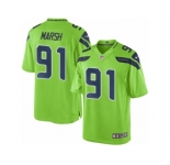 Men's Nike Seattle Seahawks #91 Cassius Marsh Limited Green Rush NFL Jersey
