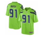 Men's Nike Seattle Seahawks #91 Cassius Marsh Limited Green Rush NFL Jersey