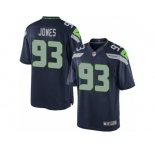 Men's Nike Seattle Seahawks #93 Nazair Jones Limited Steel Blue Team Color NFL Jersey