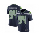 Men's Nike Seattle Seahawks #94 Malik McDowell Vapor Untouchable Limited Steel Blue Team Color NFL Jersey