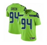 Men's Nike Seattle Seahawks #94 Rasheem Green Limited Green Rush Vapor Untouchable NFL Jersey
