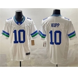 Men's Seattle Seahawks #10 Cooper Kupp White F.U.S.E. Throwback Vapor Limited Football Stitched Jersey
