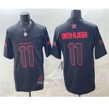 Men's Seattle Seahawks #11 Jaxon Smith-Njigba Limited Black Stranger Things Stuck In The Upside Down Football Jersey