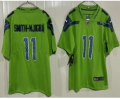 Men's Seattle Seahawks #11 Jaxon Smith-Njigba Limited Green Vapor Jersey