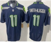 Men's Seattle Seahawks #11 Jaxon Smith Njigba Limited Navy FUSE Vapor Jersey