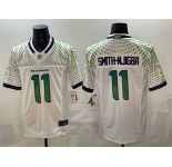 Men's Seattle Seahawks #11 Jaxon Smith-Njigba White 2025 F.U.S.E. “Rivalries” Vapor Untouchable Limited Football Stitched Jersey