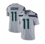 Men's Seattle Seahawks #11 Marquise Goodwin Gray Vapor Untouchable Limited Stitched Jersey
