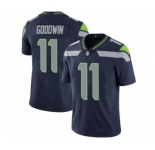 Men's Seattle Seahawks #11 Marquise Goodwin Navy Vapor Untouchable Limited Stitched Jersey