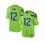 Men's Seattle Seahawks #12 Fan Nike Green Color Rush Limited Jersey