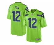 Men's Seattle Seahawks #12 Fan Nike Green Color Rush Limited Jersey