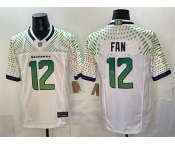 Men's Seattle Seahawks #12 Fan White 2025 F.U.S.E. “Rivalries” Vapor Untouchable Limited Football Stitched Jersey
