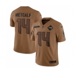 Men's Seattle Seahawks #14 DK Metcalf 2023 Brown Salute To Service Limited Football Stitched Jersey