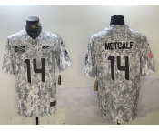 Men's Seattle Seahawks #14 DK Metcalf 2024 Arctic Camo Salute To Service Limited Stitched Football Jersey
