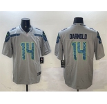 Men's Seattle Seahawks #14 Sam Darnold Gray 2025 Vapor Limited Football Stitched Jersey