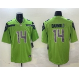 Men's Seattle Seahawks #14 Sam Darnold Green 2025 Vapor Limited Football Stitched Jersey