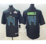 Men's Seattle Seahawks #14 Sam Darnold Limited Black Super Bowl LX Fashion Vapor Jersey