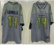 Men's Seattle Seahawks #14 Sam Darnold Limited Gray Rivalries Vapor Jersey