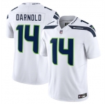 Men's Seattle Seahawks #14 Sam Darnold White 2024 F.U.S.E. Vapor Limited Football Stitched Jersey