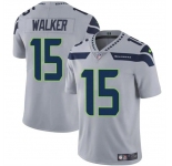 Men's Seattle Seahawks #15 P.J. Walker Gray Vapor Limited Football Stitched Jersey
