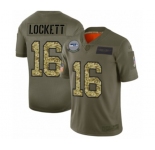 Men's Seattle Seahawks #16 Tyler Lockett 2019 Olive Camo Salute to Service Limited Jersey