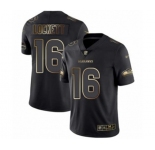 Men's Seattle Seahawks #16 Tyler Lockett Black Gold Vapor Untouchable Limited Football Jersey