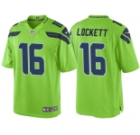 Men's Seattle Seahawks #16 Tyler Lockett Green Color Rush Limited Jersey