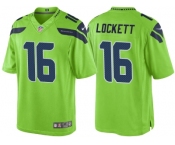 Men's Seattle Seahawks #16 Tyler Lockett Green Color Rush Limited Jersey