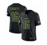 Men's Seattle Seahawks #16 Tyler Lockett Limited Black Rush Impact Football Jersey