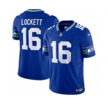 Men's Seattle Seahawks #16 Tyler Lockett Royal 2023 F.U.S.E. Vapor Limited Throwback Stitched Jersey
