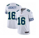 Men's Seattle Seahawks #16 Tyler Lockett White Team Logo Fashion Limited Football Jersey