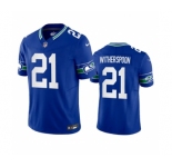 Men's Seattle Seahawks #21 Artie Burns Royal 2023 F.U.S.E. Vapor Limited Throwback Stitched Jersey