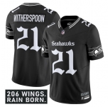 Men's Seattle Seahawks #21 Devon Witherspoon Black 2025 F.U.S.E. 'Gothic Rain City Shadows Edition' Vapor Limited Football Stitched Jersey